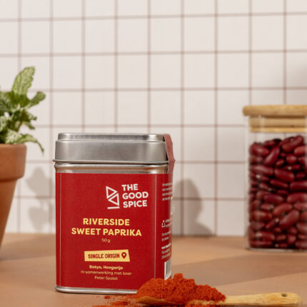 zoete paprikapoeder The Good Spice Riverside Sweet Paprika 50gr single origin Hongarije